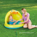 Piscina de kiddie de pato amarelo con piscina para nenos de aspersores